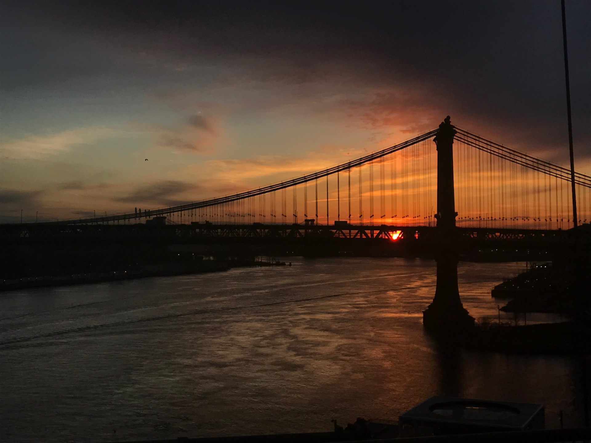 Sunrise on Brooklyn Bridge